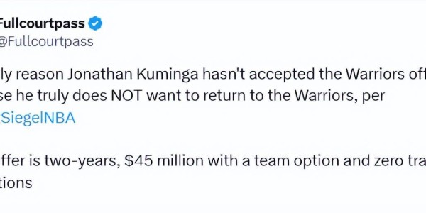 澳门真人百家乐-库明加真心不想回勇士！面前只剩两条路：790万短约或有巨大风险